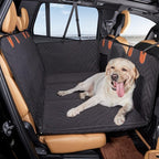Back Seat Extender,Dog Seat Cover for Back Seat,Hard Bottom Car Seat Cover for Dogs,Dog Hammock for Car,Back Seat Pet Cover for Dogs(Black,for Car/SUV/Small Truck)