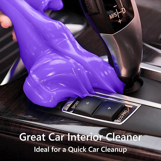 Car Cleaning Gel Clean Putty, Universal Car Interior Cleaner Slime, Perfect Cleaning Kit Supplies, Auto Detailing Tools Accessories, Dust Remover Gifts for Men Women Purple (70g)