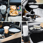 Car Cup Holder Tray and Cup Holder Expander with Phone Slot - Enjoy Your Meal - 9" Car Food Tray Table and Drink Holder for Yeti, Hydroflask, etc.