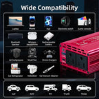400W Car Power Inverter for Vehicles – DC 12v to AC 110v Car Plug Adapter Outlet with PD 30W USB-C &USB-A 3.0 Fast Charging, Car Charger Cigarette Lighter Adapter for Laptop, Road Trip, Camping