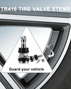 5 Pcs TR416 Metal Clamp-in Tire Valve Stems - High Pressure Tubeless Valves for 0.453" & 0.625" Rim Holes, Fit Cars, Trucks, Trailers & ATVs