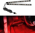 Car LED Strip Light, 12V 24 LED Vehicle Interior Atmosphere Lamps with USB Port, Auto Under Dash Ambient Night Light, Universal Car Accessories (Red, USB)