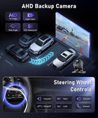 4G+64G 7' Car Radio Stereo for Toyota 4Runner 2002-2009/Tundra 2003–2006/Corolla 2003–2008/Sequoia 2003-2007,IPS Touch Screen/Android 15/Wireless CarPlay/Android Auto/GPS/WiFi/Backup Camera