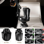 Cup Holder Expander with Phone Mount for Car, 2-in-1 Adjustable Cup Holder Fits Large Bottles, Tumblers & Fast Food Drinks, Universal Phone Mount 360° Rotating Arm for 4.7–7" Phones