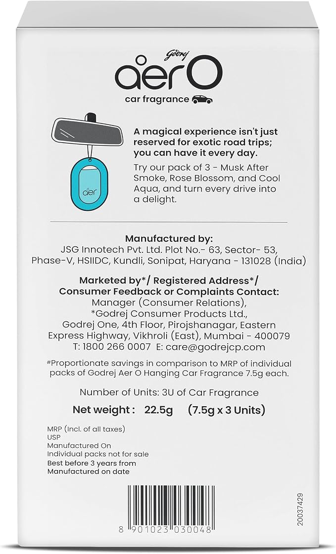 AER O Hanging Car Air Freshener Gel – Assorted, Long Lasting 30 Days, Leak-Proof Odor Neutralizer, Rear-View Mirror Car Air Freshener with Steady Freshness Technology