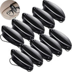 10 Pieces Auto Car Vehicle Sun Visor Clip Holder for Sunglasses Glasses Holder Hanger Eyeglasses Mount Ticket Card Clip Car Accessories(Black)