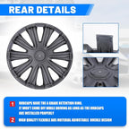4-Pack 17 Inches Wheel Rim Cover Hubcaps,Redesign Fashion Style Replacement Hubcaps,Car Truck SUV Hub Accessories,Black&White&Lacquer