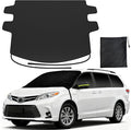 Upgraded Car Windshield Cover for Ice & Snow [All-Weather Protection] Magnetic Fit Weatherproof Frost Cover, Winter Accessories, Fit for MPV, Van, Full-Size Trucks