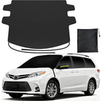 Upgraded Car Windshield Cover for Ice & Snow [All-Weather Protection] Magnetic Fit Weatherproof Frost Cover, Winter Accessories, Fit for MPV, Van, Full-Size Trucks