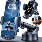 【Upgraded Strongest Suction & Pro Military-Grade】Ultimate Car Phone Mount【360°Rotatable Suction】Cell Phone Holder Truck Stand for Dashboard Windshield Vent for iPhone 17 Pro Max Samsung,Graphite Black