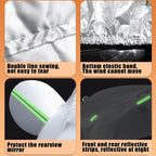 16-Layer Waterproof All-Weather SUV Car Cover Heavy Duty Full Exterior Protection Universally Fit fit Ford Explorer Toyota Highlander Kia Telluride Palisade Pilot Dodge Durango GMC Acadia etc