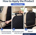 2 Pack Car Back Seat Cover and Organizer Protector from Dirt Scratches Mud Universal Fit All Automotive Model Vehicle Type Waterproof Durable Preventing the Impact of Children Step Kick 17"x25"