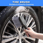 10Pcs Wheel Brush Kit for Cleaning Wheel and Tire, Wheel and Rim Brush, Car Detailing Brushes, Tire Brush, Bendable & Durable Car Wheel Rim Cleaner Brush Set,Car Cleaning Brush Supplies Kit