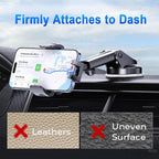 [2026 NEW] Car Phone Holder [Upgraded Strongest Suction & Clip] Cell Phone Mount for Dashboard Windshield Vent,Mobile Stand Base Truck Cradle for iPhone 17 Pro Max 16 15 14 13 12 X Samsung S25 Android