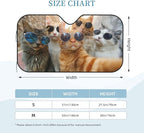 Windshield Sun Shade Funny Cat Car Front Window Sunshade Cover for Truck SUV Blocks UV Rays Automotive Visor Interior Protector 55 x 30 inch