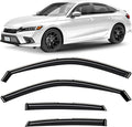 in-Channel Incredibly Durable Rain Guards for Honda Civic 2022-2026 Sedan, Original Window Deflectors, Vent Window Visors, Vent Deflector, 4 pcs. - 622445