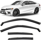 in-Channel Incredibly Durable Rain Guards for Honda Civic 2022-2026 Sedan, Original Window Deflectors, Vent Window Visors, Vent Deflector, 4 pcs. - 622445