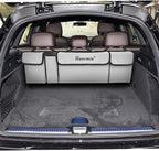 Car Trunk Organizer and Storage, Backseat Hanging Organizer for SUV, Truck, MPV, Waterproof, Collapsible Cargo Storage Bag with 4 Pockets, Car Accessories for Men and Women (Beige)