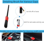 Car Interior Duster Detail Brushes, Soft Bristles Brush Car Accessories for Cleaning Dashboard Air Vent Crevice, Detailing Dusting Tool Kit for Auto Truck SUV RV