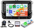 7' IPS Screen Car Radio for VW Jetta Tiguan Golf Passat MK5 MK6 T5 EOS Polo | 5Ghz WiFi,Android 15 4G+128G Radio Car Stereo with Wireless Carplay Android Auto,Type-C USB,5.0 Bluetooth 32EQ,FM/RDS,GPS
