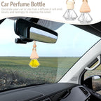 100 Pcs Car Air Fresheners Diffuser with Wooden Cap Empty Aromatherapy Diffuser Clear Car Fragrance Holder Pendant Hanging Perfume Fresheners Bottles for Decor(Diamond,Clear)