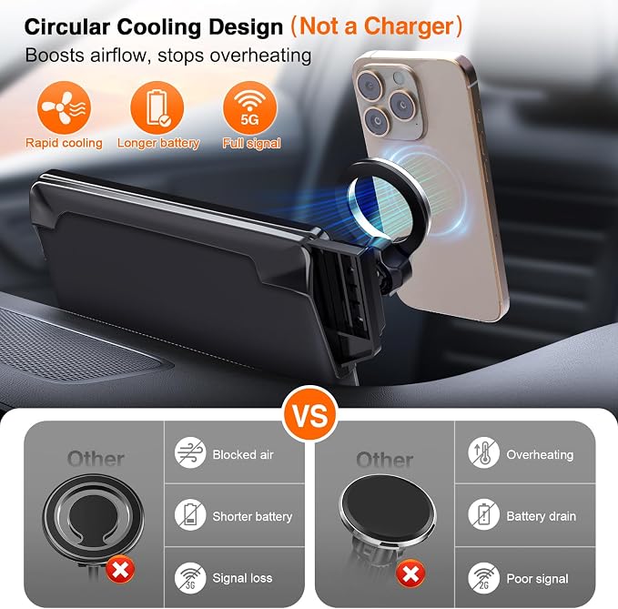 Car Phone Holder for Honda CR-V HR-V 2023 2024 2025 2026: for MagSafe Magnetic Cell Phone Mount for HRV CRV Accessories 7/9 inch Screen - Touchscreen Cradles Strong Magnets for iPhone Samsung