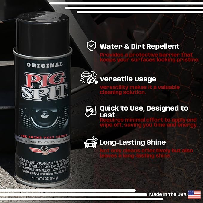 PSO Spit Original for Use on Motors, Transmissions, Vinyl and Black Plastic Trim Components and Tires, 9 oz, Single