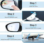 Blind Spot Mirrors 2 Pack, Frameless Side Mirror Blindspot Convex HD Glass Car Accessories, Side View Mirror Blindspot with Wide Angle Adjustable Stick for Car SUV and Trucks