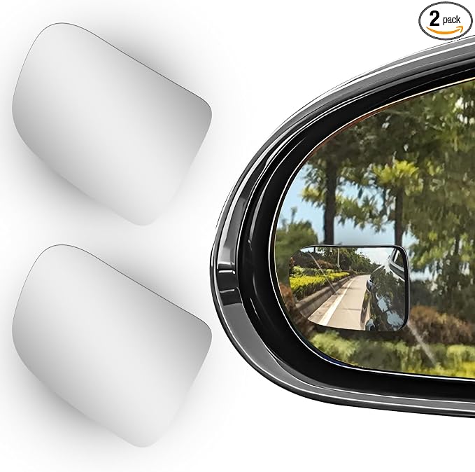 2Pcs Cars BlindSpot Mirrors, Removable Adjustabe Angle Round Wide Angle Convex RearView Mirror, Car Accessories Universal HD Glass for Suvs Auto RVs Motorcycles