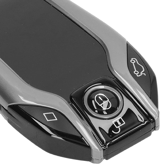 Key Cover LCD Universal Smart Fob,Keyless Entry and Remote Control Universal TK800+ LCD Touch Sn Smart Key Remote Keyless Entry for All Start Stop Engine Button Red(Silver)