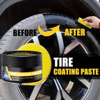 Tyre Care Gel - Tire Dressing Paste, Glossy Black Coating, Automotive Waxing Accessory, Durable Shine Restorer | Ideal For Car Motorcycle Truck Rim Cleaning Renovation Maintenance Protection Detailing