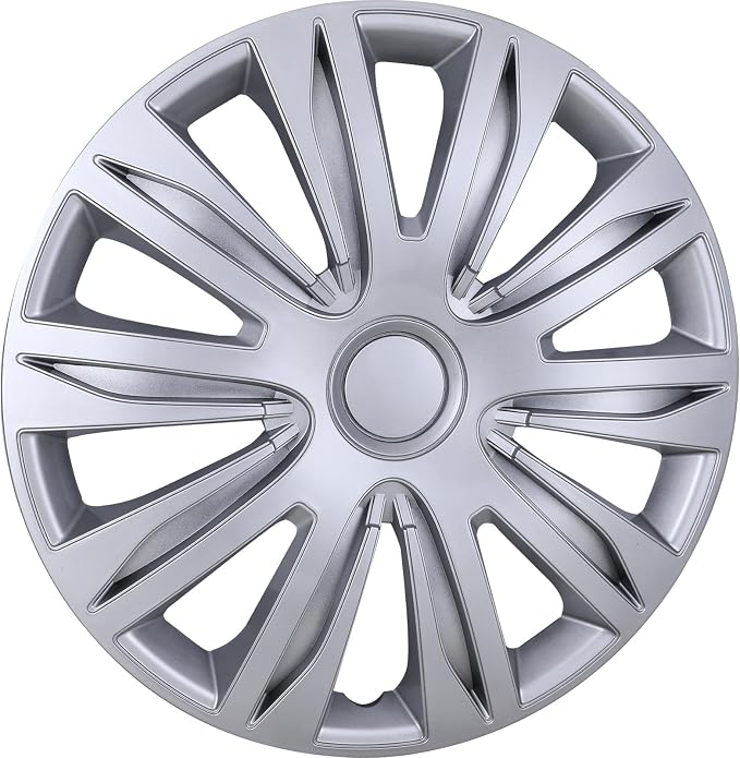 4-Pack 13 Inches Wheel Rim Cover Hubcaps,Redesign Fashion Style Replacement Hubcaps,Car Truck SUV Hub Accessories, Silver