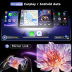 4G+ 128G Car Radio for Toyota Highlander 2000-2007, 9 Inch Double Din Car Stereo with Wireless Carplay and Android Auto Mirror Link, Bluetooth WiFi GPS Navigation SWC Backup Camera EQ FM/RDS