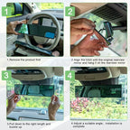 Car Rear View Mirrors，Universal 11.81'' Anti-glare Panoramic Rear Mirror | Cars Accessory, Convex Interior Mirror Reduces Blind Spot, for Cars,SUVs,Trucks, Various Kinds Vehicles