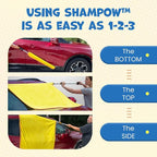 ShamPow XL 38"x 34" Car Drying Towel with Pole, Streak Free, Lint Free, Reusable - Car Accessories, Bath Towels, Microfiber Cleaning Cloth for Car, Truck, SUV - One Pass is All You Need