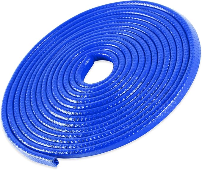 16.4Ft (5M) Door Edge Anti Collision, Non Adhesive Rubber Edge Decoration Car Door Protection, Suitable for Most Car Models with External Accessories (Blue)