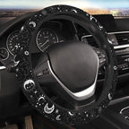 Sun Pattern Steering Wheel Cover Non-Slip Auto Steering Wheel Protector Car Accessories Universal Fit 15 Inches for Men Women
