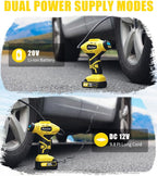 Cordless Tire Inflator Portable Air Compressor, 20V Rechargeable Battery Powered Car Tire Pump w/ 12V DC Adapter, Digital Pressure Gauge, Air Pump for Car, Bike, Motorcycle, Ball