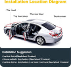 Car Door Edge Guards,Rubber Car Door Protectors No Glue Car Accessories Rubber U Shape Car Trim Door Protectors (White, 65.6FT)