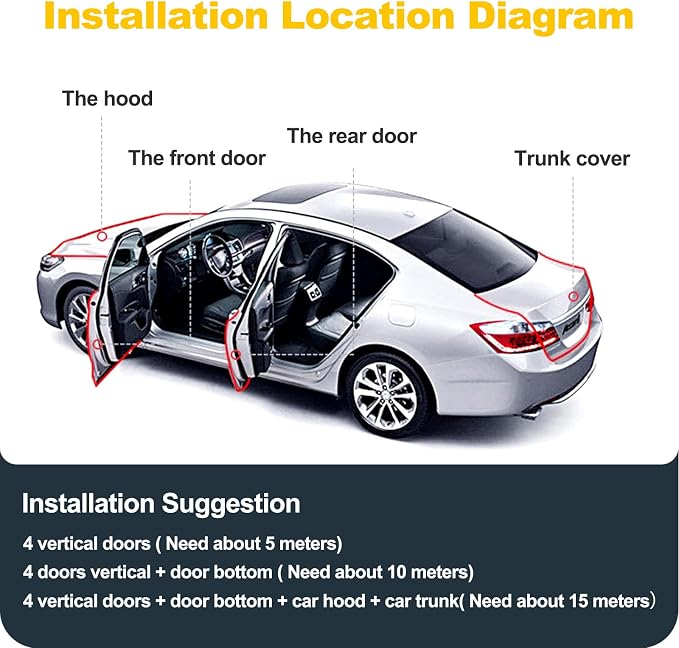 Car Door Edge Protector,Rubber Car Door Protectors No Glue Car Accessories Rubber U Shape Car Trim Door Protectors Seal for Sedan, Trucks, SUV, ATV, Boats(White,32.8FT)