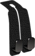 Abstract Black Leopard Animal Colorful Paw Prints 1 Pack Bag Purse Holder for Car Premium Leather Double Metal Hook for Handbags, Grocery Bags and Phones