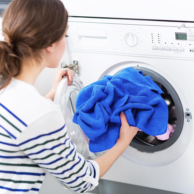 Cleaning Cloth Dry Erase Cloth Cleaning Rags Reasonable Kitchen Towels Microfiber Towels Cars Wash(12 x 12 Inch,Blue,10 Pcs)