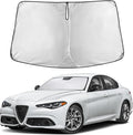Windshield Sunshade Compatible for Alfa Romeo Giulia 2016-2024 2025 2026, Sun Visor for Front Windshield & Window Sun Shade Cover, UV Heat Blocker & Protector, Car Accessories