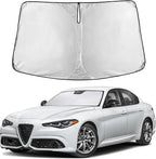 Windshield Sunshade Compatible for Alfa Romeo Giulia 2016-2024 2025 2026, Sun Visor for Front Windshield & Window Sun Shade Cover, UV Heat Blocker & Protector, Car Accessories