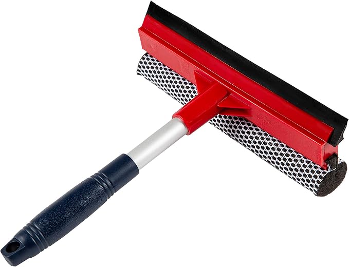 Window Squeegee for Window Cleaning, Window Cleaner Tool for Car Windshield, Shower Door, Boat | 2-in-1 Mini Squeegee for Home | Windshield Squeegee Kit for Car Windows