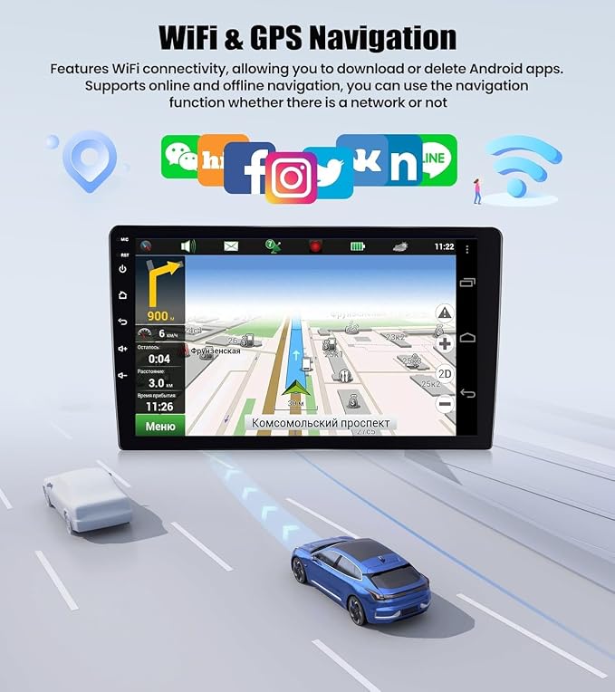 8 Core 6G+128G Android Car Stereo Radio for Hyundai Elantra 2011 2012 2013 with 360° Panoramic View 9 Inch Touch Screen Wireless CarPlay Android Auto Backup Camera GPS Navigation WiFi