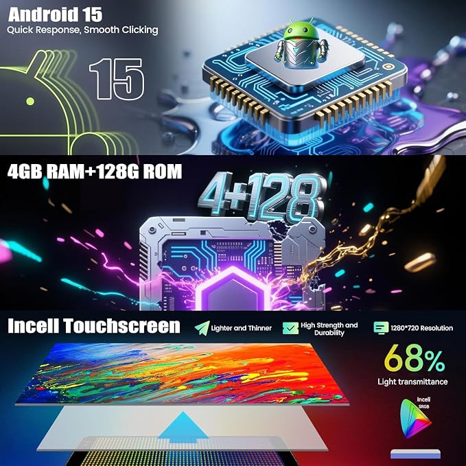 4G+128G Car Radio Stereo for Dodge Journey 2012-2019 with Wireless Carplay Android Auto Android 15 Radio 9" 1280 * 720 Touch Screen Head Unit with GPS Bluetooth WiFi FM RDS Backup Camera