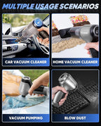 Car Vacuum Portable Cordless Handheld Car Vacuum 15000PA High Power with Brushless Motor and Blower for Cars,Office,Home Cleaning HL107B