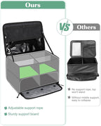 Golf Trunk Organizer, Waterproof Car Golf Locker with Separate Ventilated Compartment for 2 Pair Shoes, Golf Storage for Balls, Tees, Cap, Clothes, Gloves, Accessories, Gifts for Men, Women