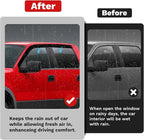 F150 Rain Guards - Window Visors for Ford F-150 SuperCrew 2004-2008, Outside-Mount Tape-On Side Window Wind Deflectors for F-150 Accessories, Vent Visors Shades Rainproof 4PCS